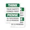Signmission Safety Culture Sign, 5 in Width, Vinyl Decal, Rectangle, Bilingual OS-2PACK-TS-D-57-L-11895 - alternate 1